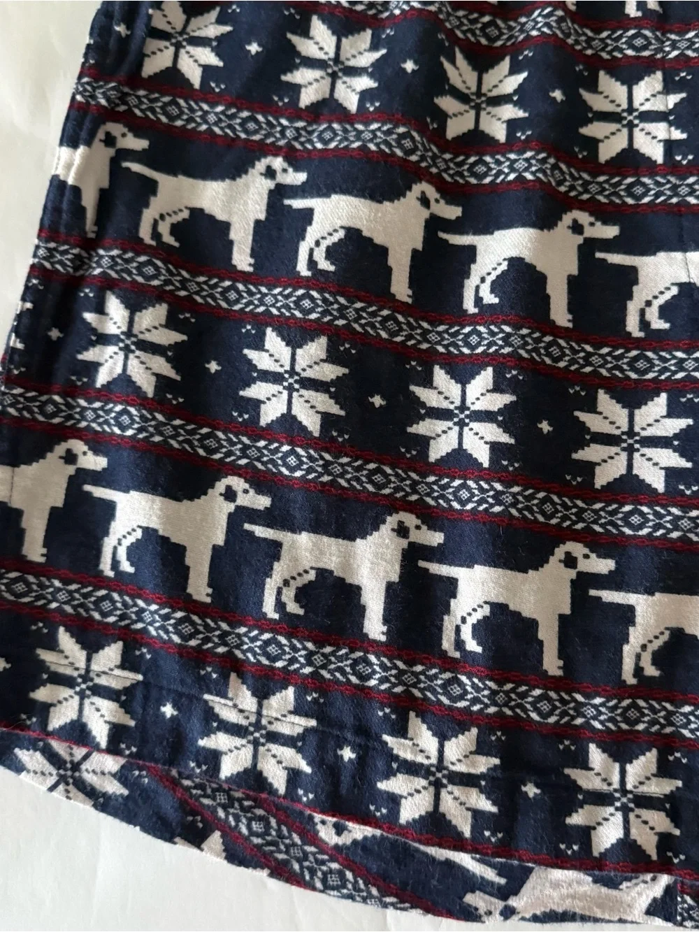 J.Crew Mens Fair Isle Dog Print Flannel Boxers Lounge Shorts Holiday Size L NWOT